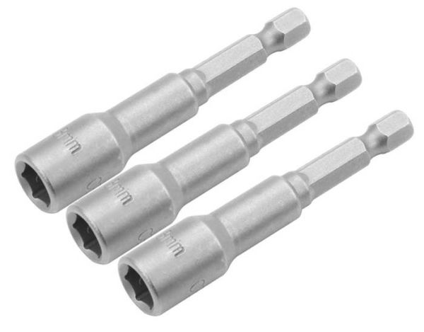 Головки магнітні 12 мм 1/4"х65 мм 3 шт Толсен