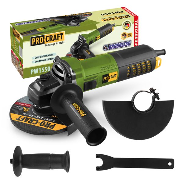 Кутошліфувальна машина безщіткова Procraft PW1550 125 мм Кутошліфувальна машина безщіткова Procraft PW1550 125 мм