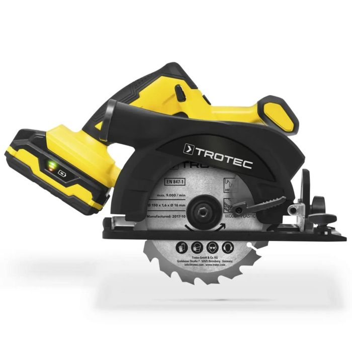 Пила циркулярна акумуляторна Trotec PCSS 10-20V + кейс (4430000110)