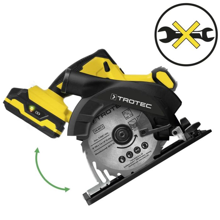 Пила циркулярна акумуляторна Trotec PCSS 10-20V + кейс (4430000110)