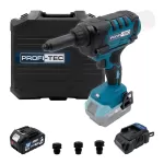 Аккумуляторный заклепочный пистолет PROFI-TEC PRG1020 POWERLine (1×PT2040MP (4.0 Ач), зарядное устройство)