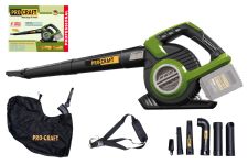 Акумуляторний пилосос-повітродувка Procraft VB20 (без акб та зп)