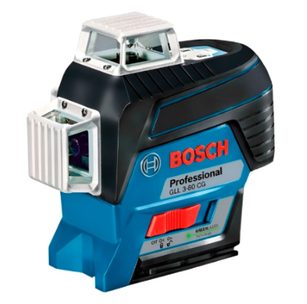 Лазерний нівелір Bosch GLL 3-80 CG Professional, акб GBA 12 V 2 Ah і з/п, з тримачем BM 1, мішенню, чохлом, в кейсі