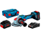 Акумуляторна кутова шліфмашина Bosch GWX 18V-15 SC Professional, 2 акб 18 V 8.0 Ah в L-Boxx 136