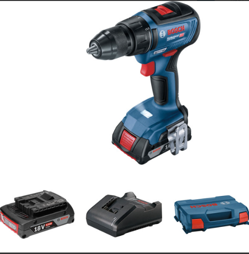 Акумуляторний шурупокрут Bosch GSR 18V-50 Professional, 2 акб GBA 18V 2 Ah і з/п, у кейсі Акумуляторний шурупокрут Bosch GSR 18V-50 Professional, 2 акб GBA 18V 2 Ah і з/п, у кейсі