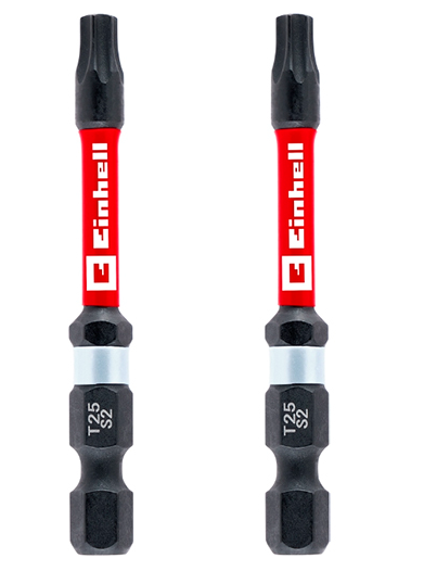 Біта подвійний торсіон 60 мм, S2, T25, 2 шт, Einhell