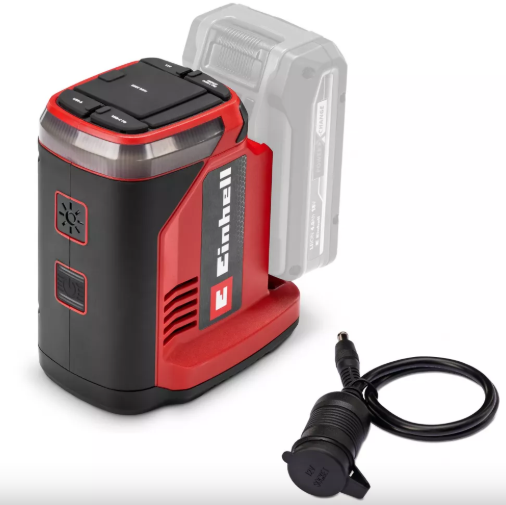 Інвертор акумуляторний Einhell TE-ES 18/150/1 Li-C-Solo (1091310) X-Change (без акум.), 18 В, 150 Вт, дисплей, 1 розетка 220 В, LED-фонар, 