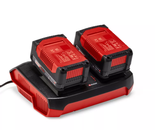 Енергоблок Акумулятори 2шт 4.0 Аг + Зарядний пристрій на 2 акумулятора Einhell  Twincharger Kit, PXC, 2.2 кг (4512112)