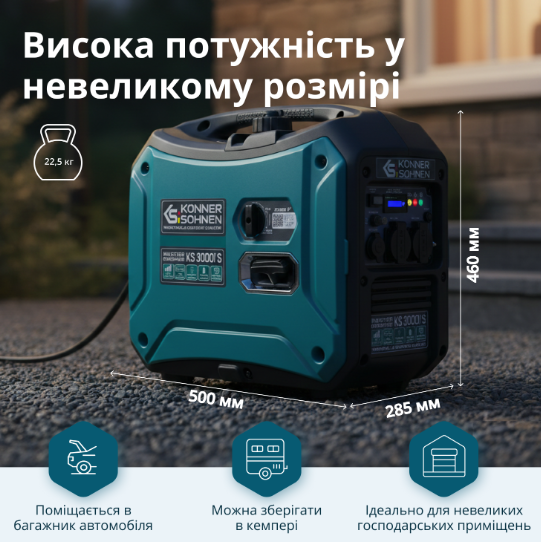 Інверторний бензиновий генератор KS 3000i S