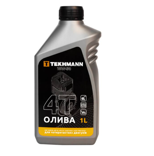 Олива для малих чотирьох- тактних бензинових двигунів ТЕКHMANN 4Т API SL SAE10W-30 каністра 1л ПЕ
