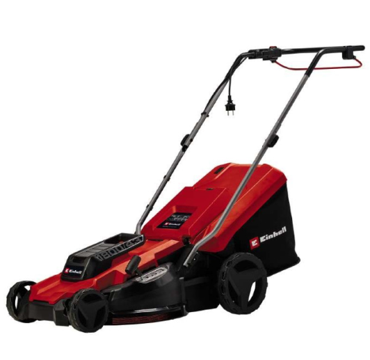 Газонокосарка електрична Einhell GC-EM 1800/43 (3400090) потужністю 1800 Вт. Ширина косіння 43 см, 6 рівнів висоти 20-65 мм, травозбірник 50 л.