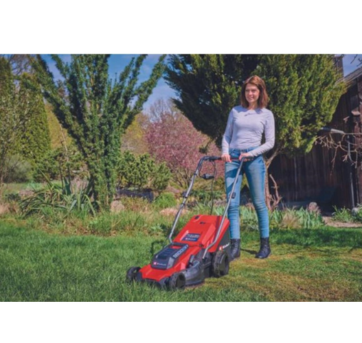 Газонокосарка електрична Einhell GC-EM 1800/43 (3400090) потужністю 1800 Вт. Ширина косіння 43 см, 6 рівнів висоти 20-65 мм, травозбірник 50 л.