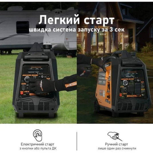 Генератор газобензиновий інверторний MaXpeedingRods MXR3500S, Електричний старт, режим ECO, Пульт